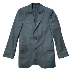 Theory Mens Blazer Malcolm Castile 100% Wool Gray Peak Lapel Slim Jacket 36R